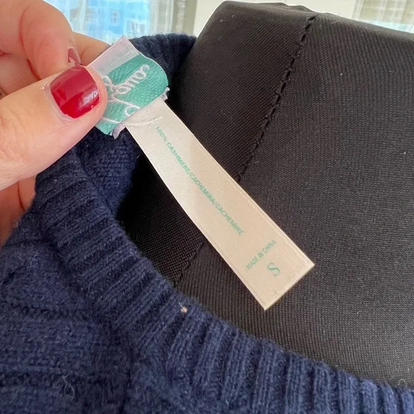 Aqua Cashmere Crew Neck Sweater - Picture 2 of 7